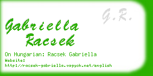 gabriella racsek business card
